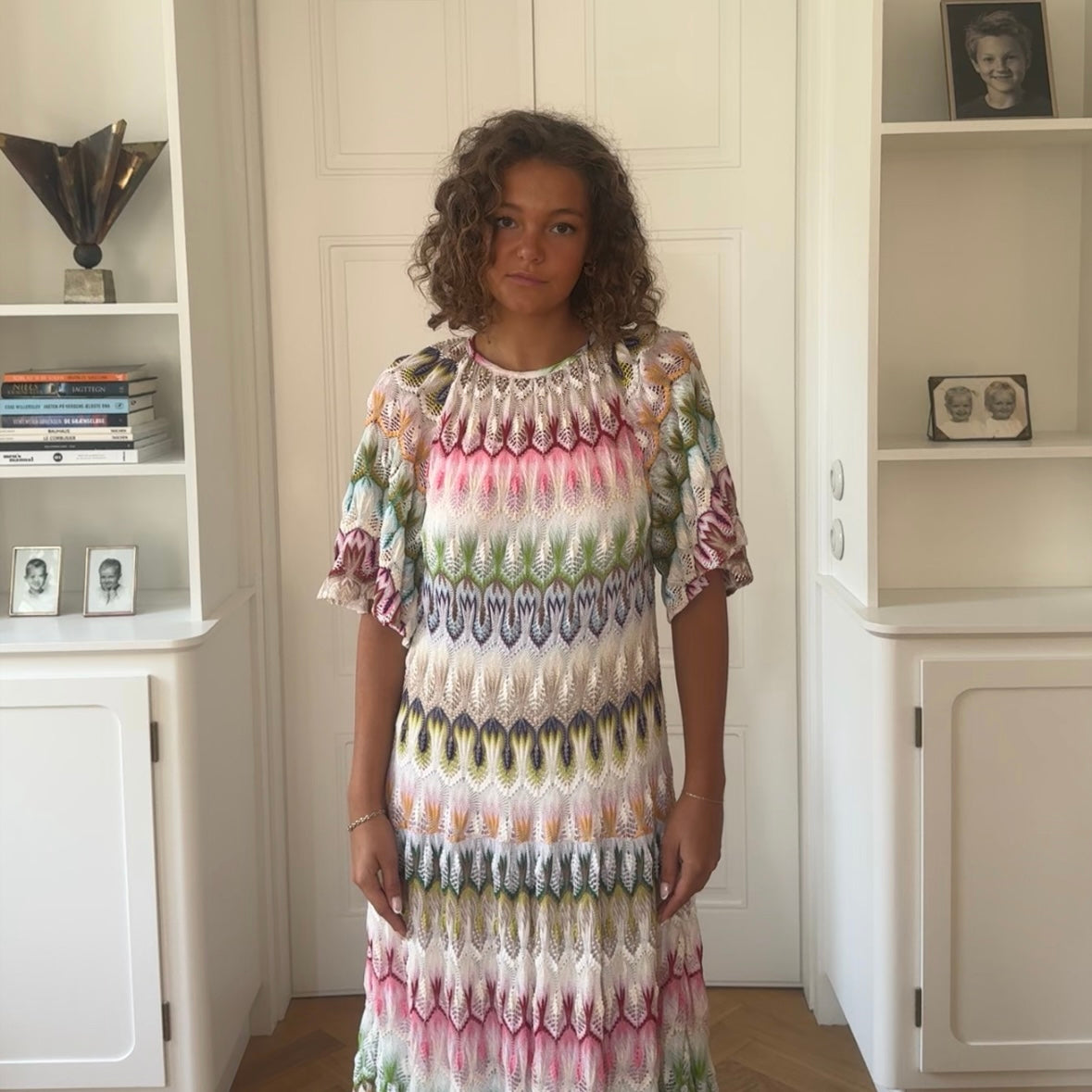 WAVE CHEVRON MAXI DRESS