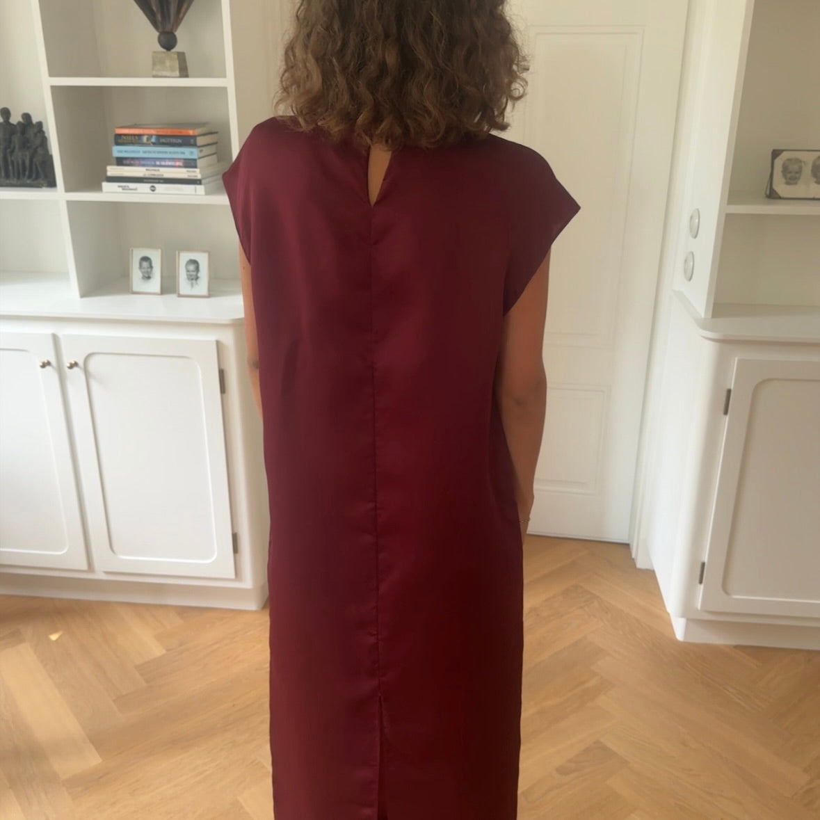 LOHAN SILK SATIN LONG DRESS