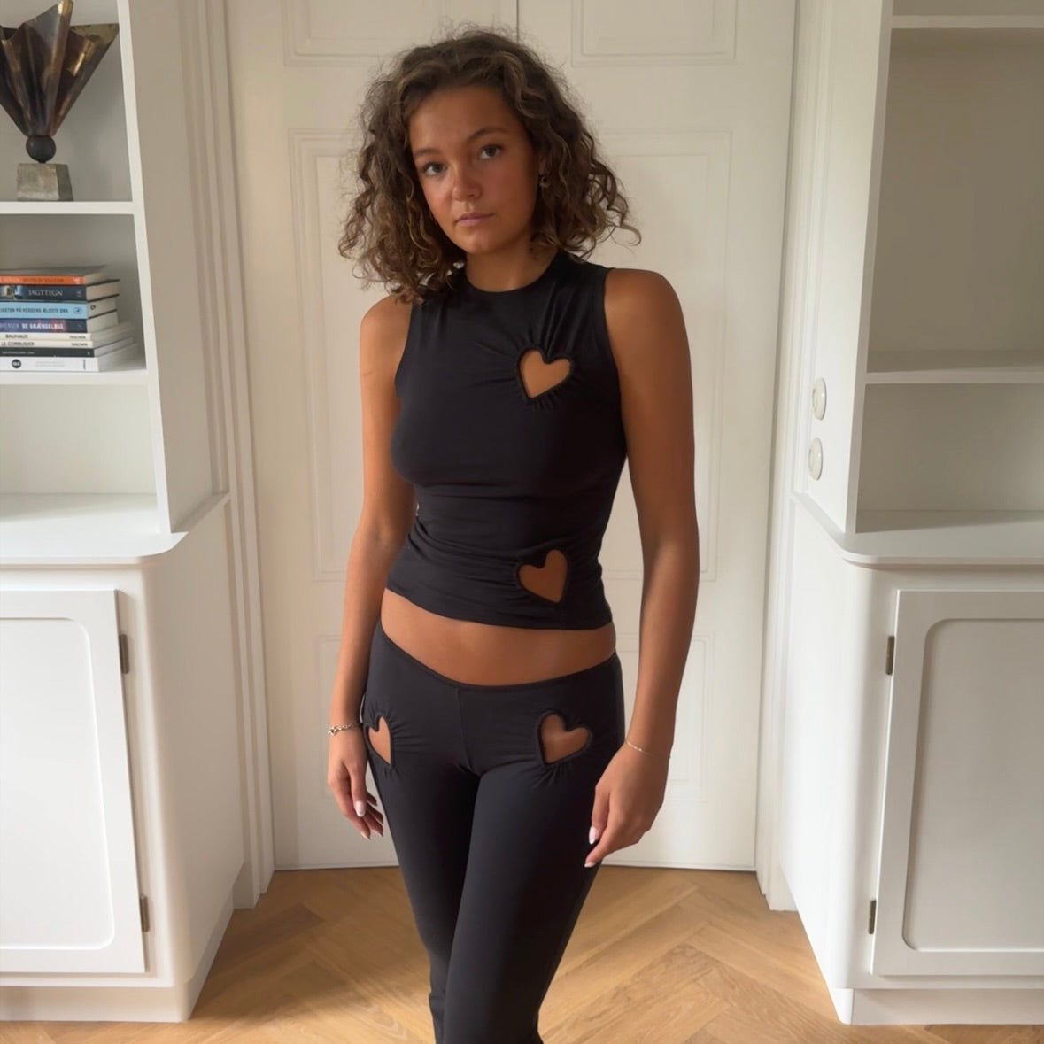 JERSEY HEART FLARED LEGGING