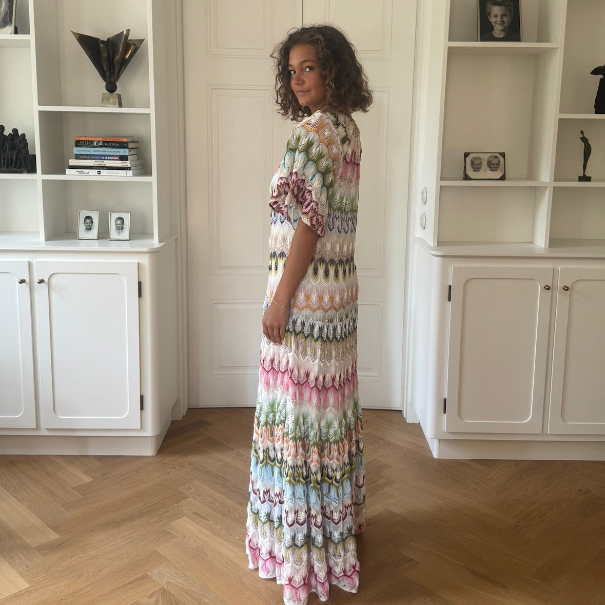 WAVE CHEVRON MAXI DRESS