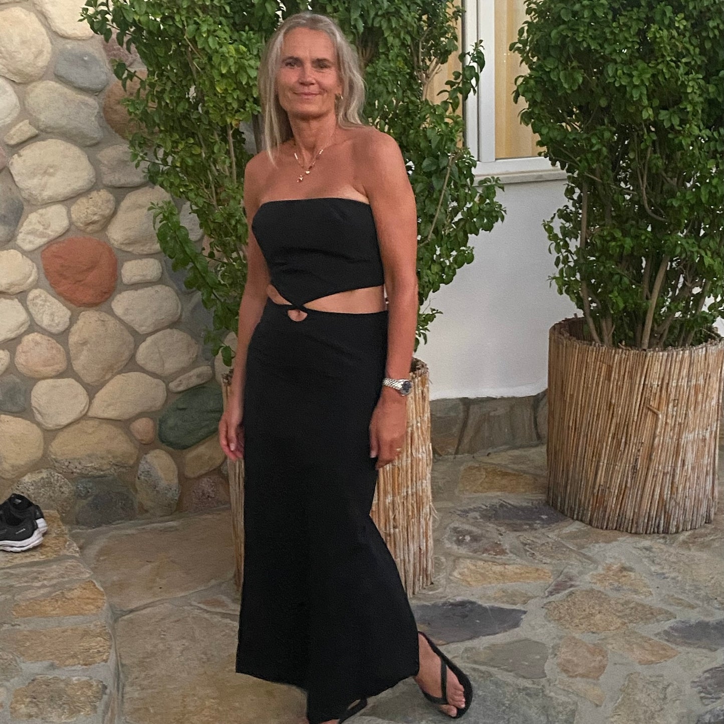 STRAPLESS LOOPHOLE DRESS