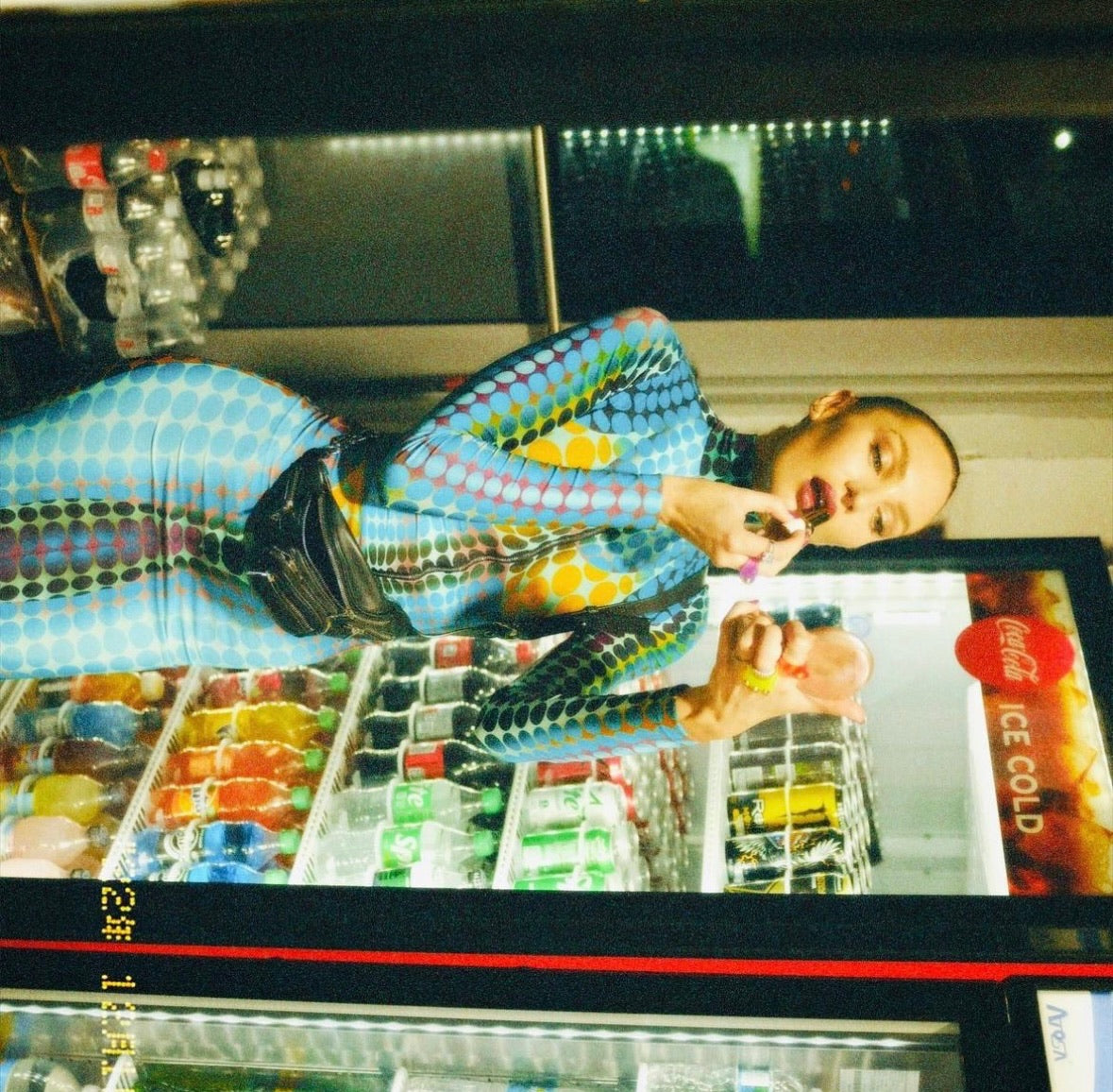 THE BLUE DOTS PRINT DRESS