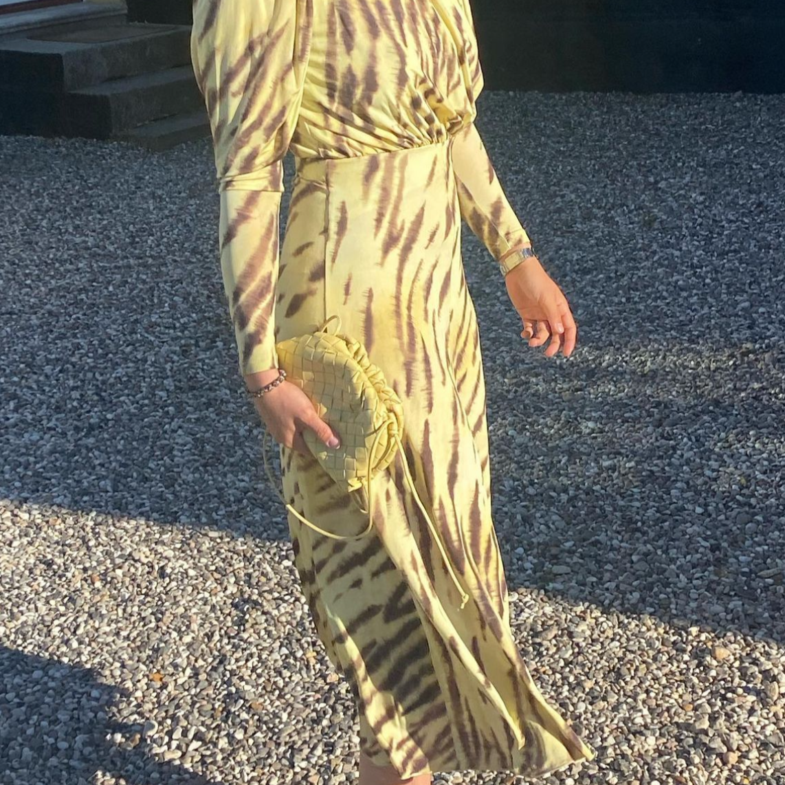 JACQUARD PRINTED DRESS