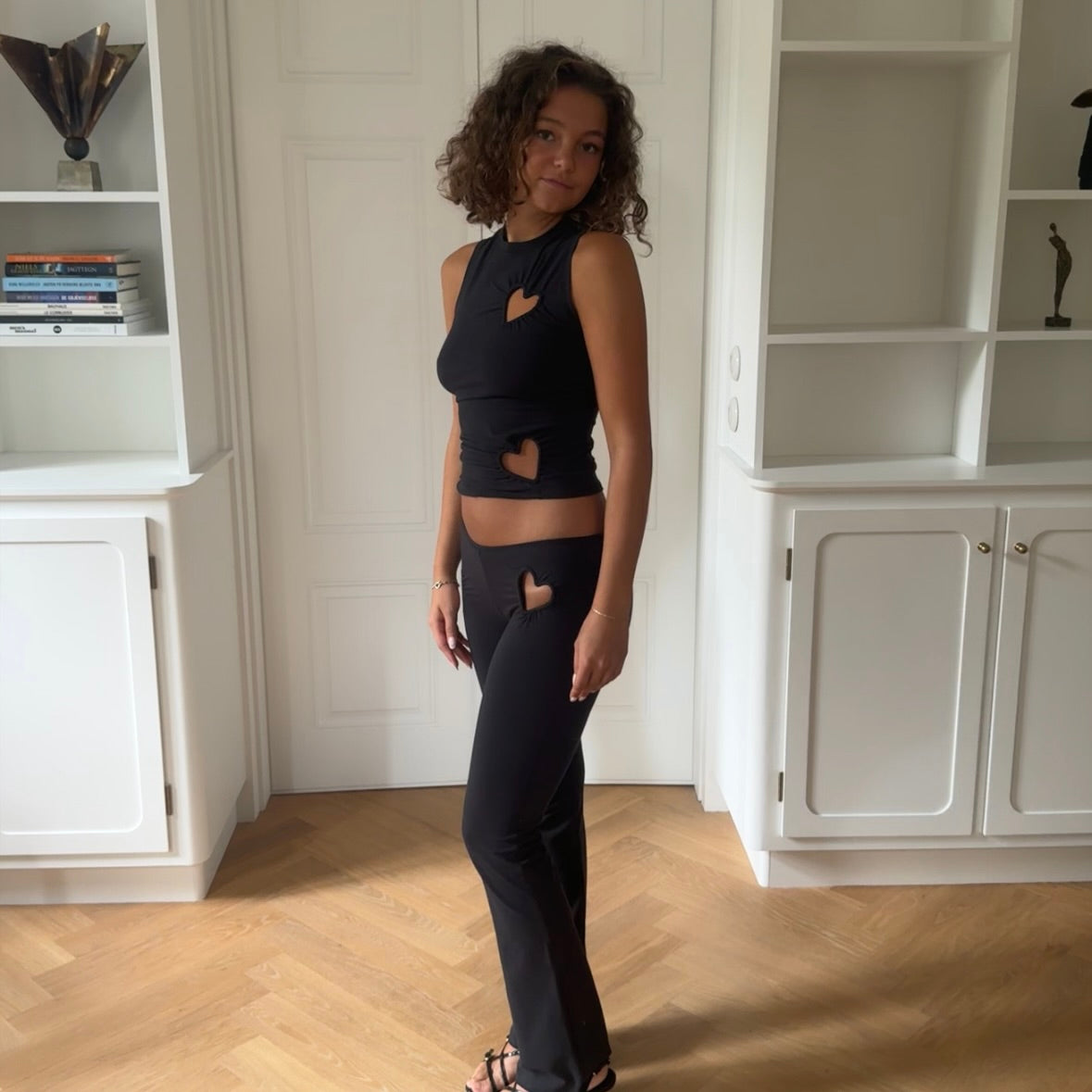 JERSEY HEART FLARED LEGGING