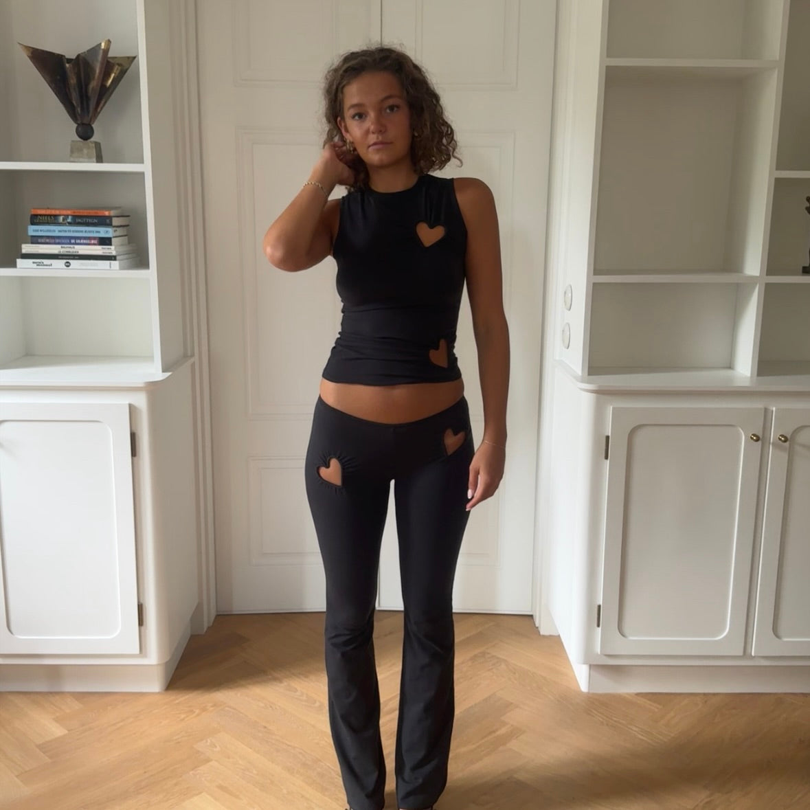 JERSEY HEART FLARED LEGGING