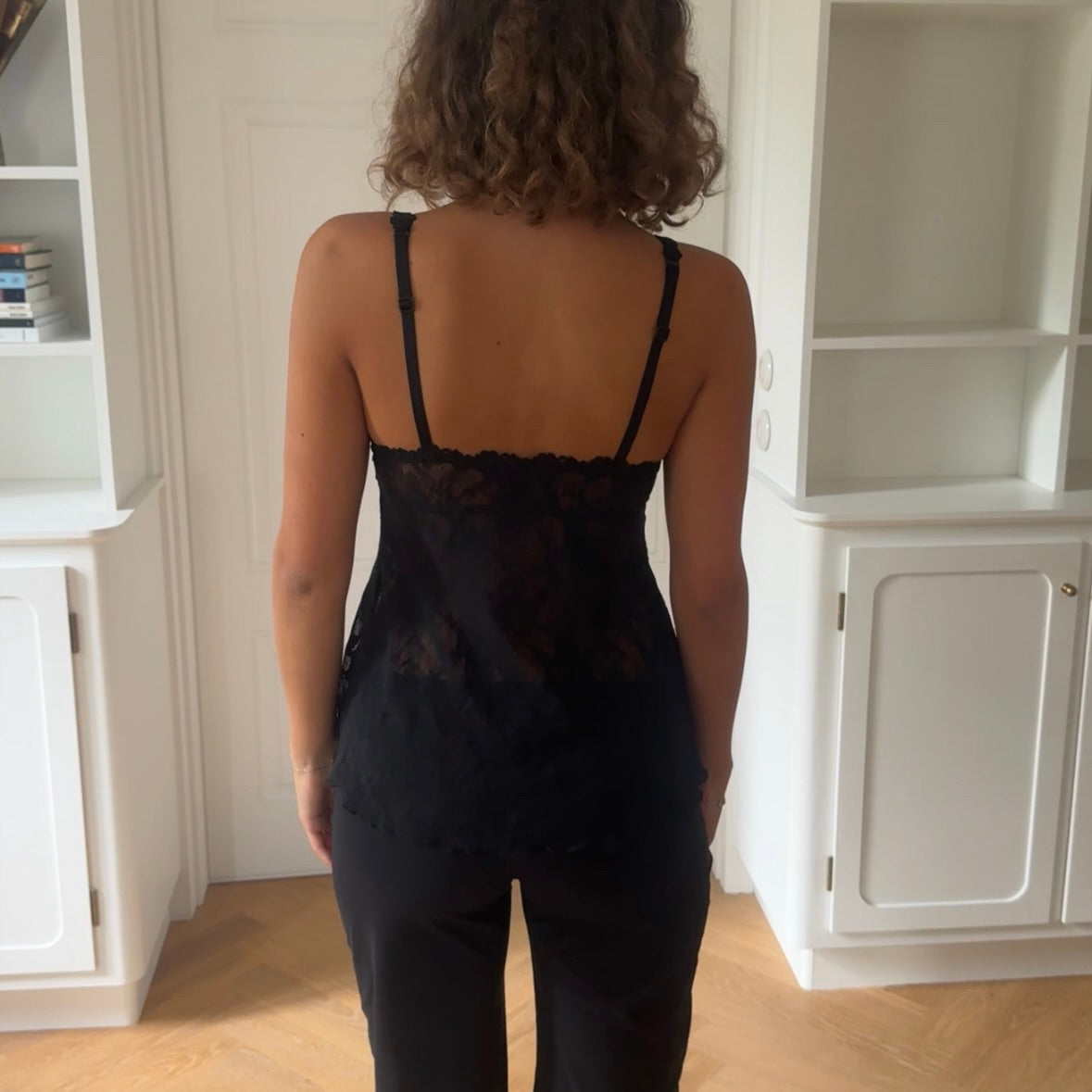 STRETCH LACE BABYDOLL TOP