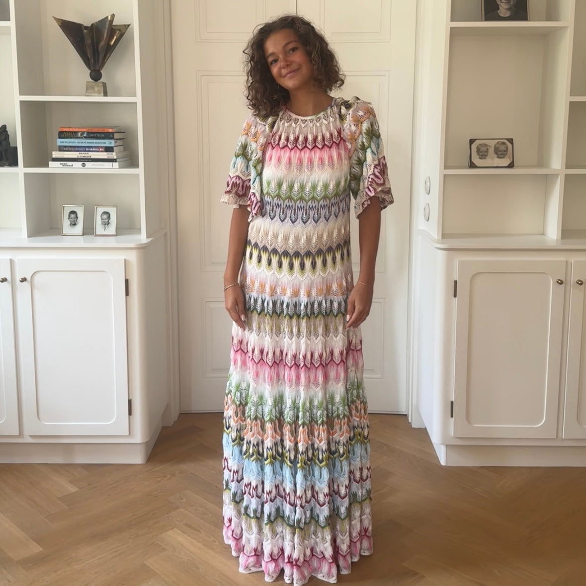 WAVE CHEVRON MAXI DRESS