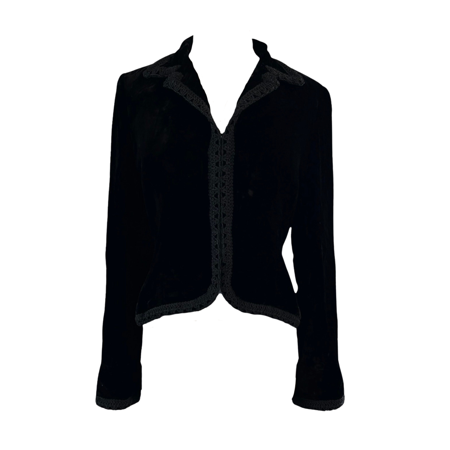 VELVET LACE TRIM JACKET