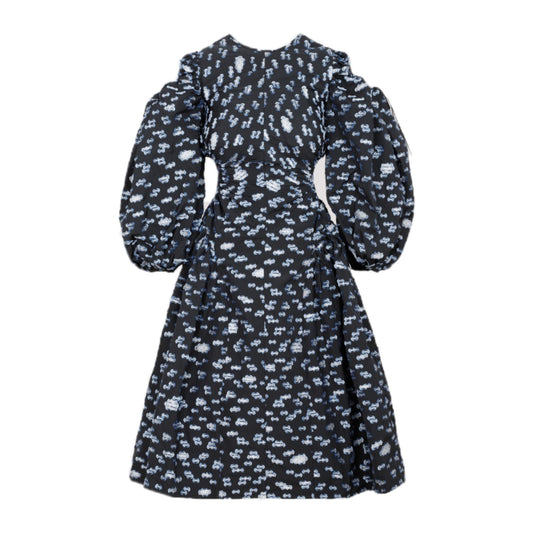 JAZ PUFF-SLEEVES PRINTED DRESS