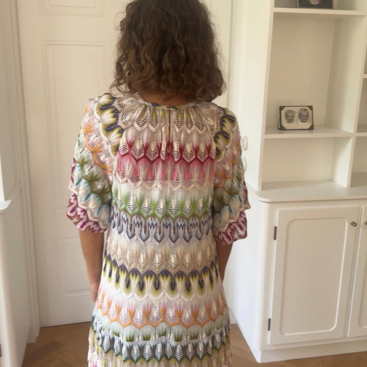 WAVE CHEVRON MAXI DRESS