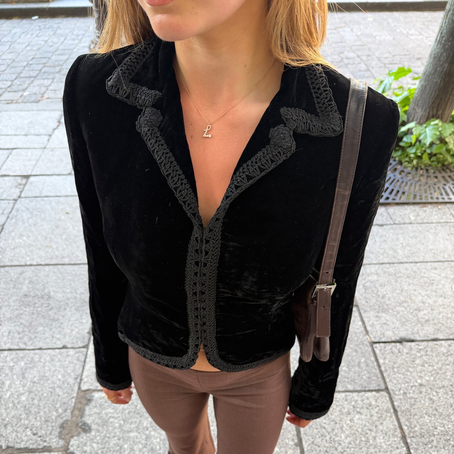 VELVET LACE TRIM JACKET