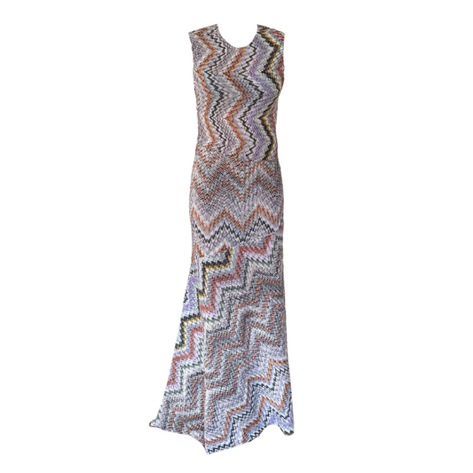 ZIGZAG SLEVELESS MAXI DRESS