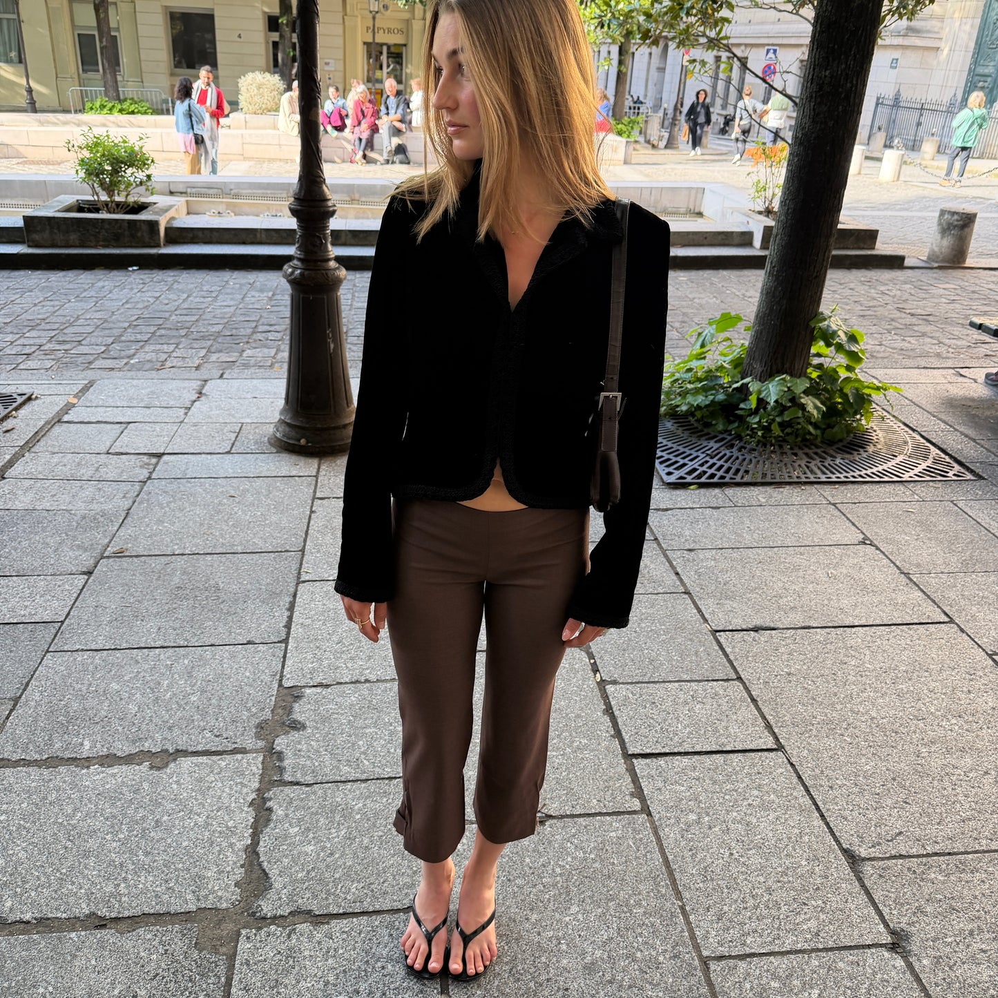 VELVET LACE TRIM JACKET